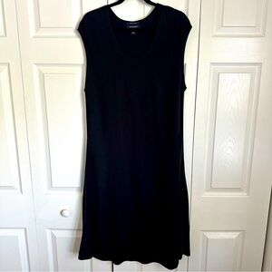 Lands' End Womens Supima Cotton No Hem Dress Sz LP Minimalist Career Capsule